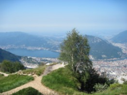Looking out over Lecco.